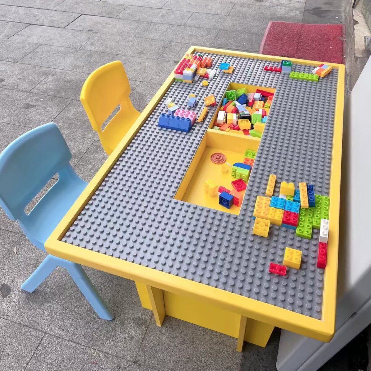 多功能商场用实木积木桌子儿童乐宝宝高沙男女孩拼装益智玩具大号