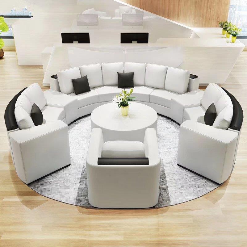 现代办公室沙发茶几组合创意前台大堂会客厅休息区异形休闲椅套装