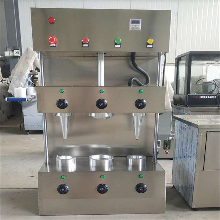 手握甜筒披萨机 自动旋转烤箱 购机送配方