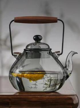 复古手工提梁壶电陶炉适用高硼硅玻璃茶壶家用高级感围炉煮茶套装
