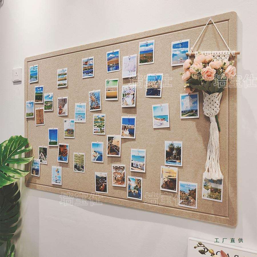 定制毛毡板彩色毛毡墙贴幼儿园作品展示软木板照片墙留言板公告