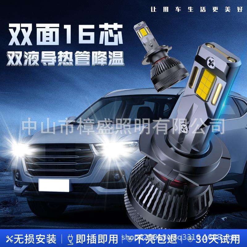 汽车LED大灯货车H7H1远近光H4高亮9005雾灯H3透镜9012聚光H11/H8