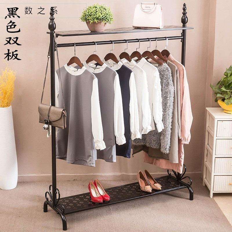 简约铁艺服装架服装店衣架展示架中岛童装展示架侧挂架