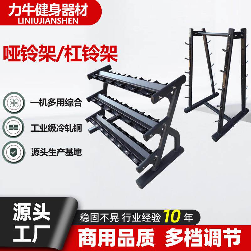 专业级哑铃架双层三层立式哑铃架托商用健身器材健身房专用杠铃架