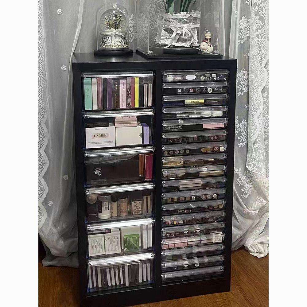 A4文件柜抽屉式彩妆美甲平底收纳柜烘焙店布料厂收纳柜家用整理柜