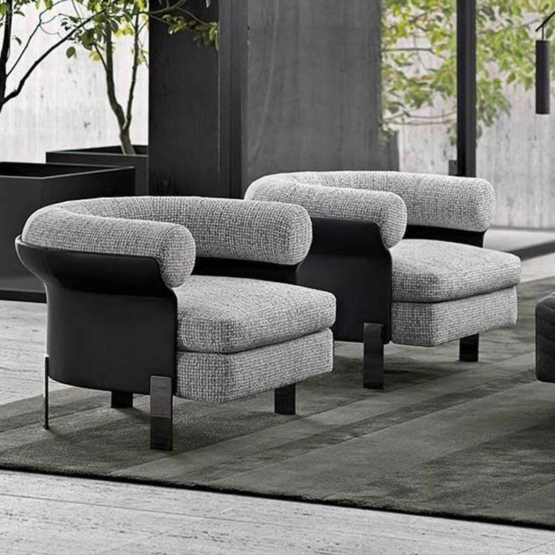 意式轻奢设计师沙发椅客厅高端大平层别墅阳台休闲椅双人单人沙发