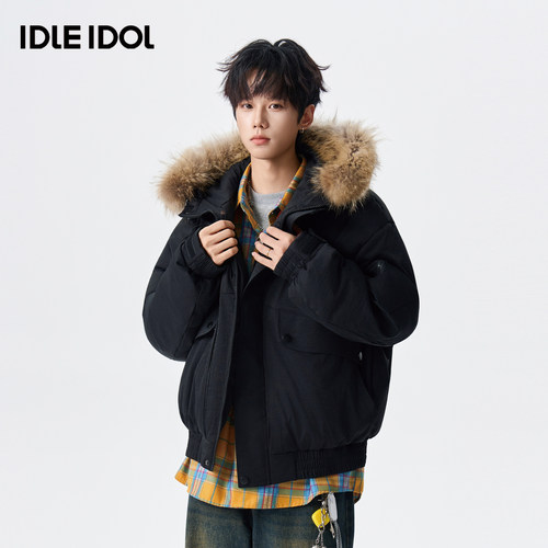 idleidol男士90鸭绒保暖羽绒服