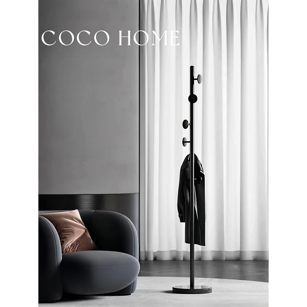 COCO 大理石衣帽架卧室家用衣架落地轻奢单杆式收纳挂衣挂包架 ·