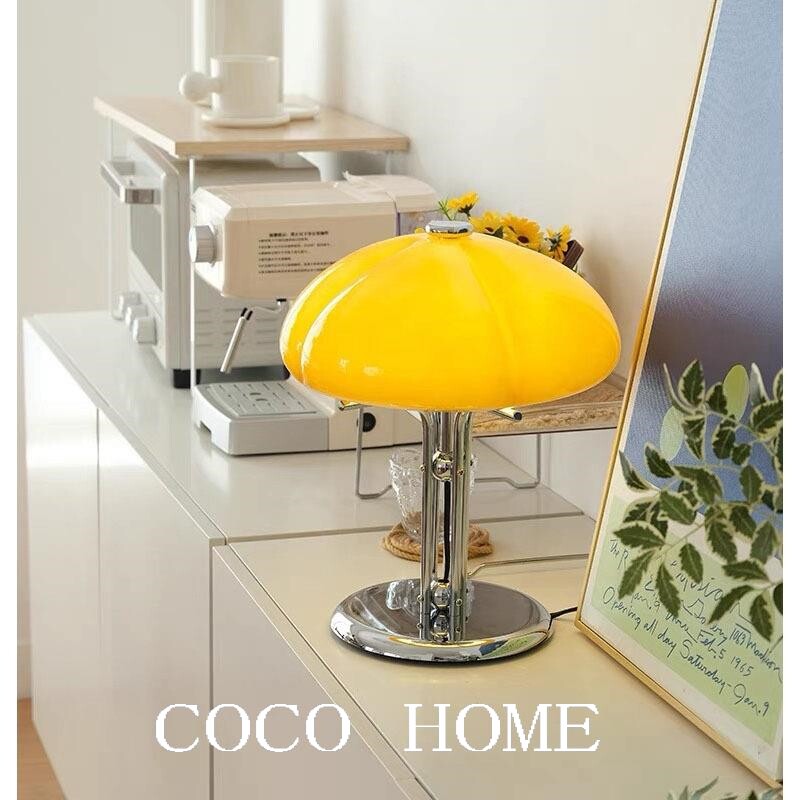 COCO中古包豪斯南瓜台灯卧室床头复古设计师网红蘑菇创意装饰灯具
