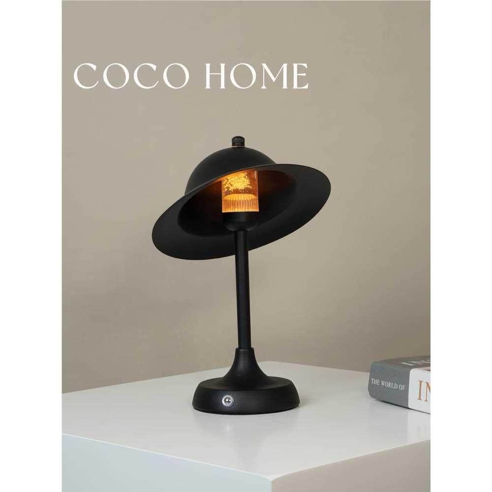 COCO 帽子台灯滑动造型床头灯氛围感卧室触摸式三色变光小夜灯
