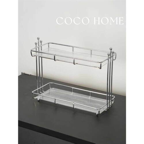COCO亚克力双层置物架卫生间台面架子洗漱梳妆台化妆品收纳架