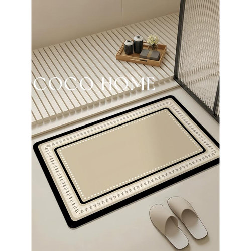 COCO 浴室地垫卫生间硅藻泥吸水垫洗手间门口脚垫卫浴厕所防滑垫