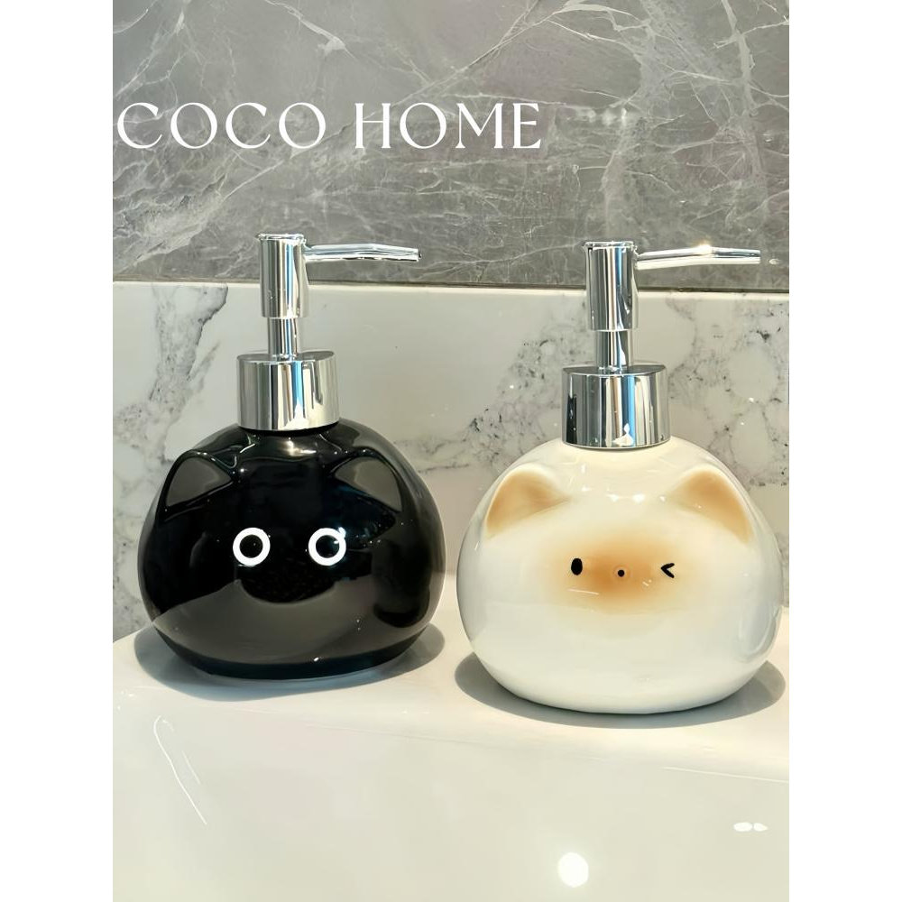 COCO 陶瓷洗手液分装瓶浴室卫生间台面按压瓶沐浴露可爱乳液瓶 ·