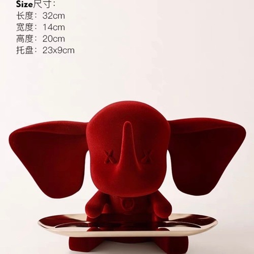COCO·轻奢小飞象摆件玄关收纳置物客厅电视柜树脂家居装饰品