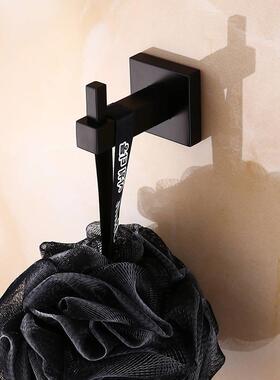 Style Hotel Black Hanging Hooks Bathroom Square Single Coat