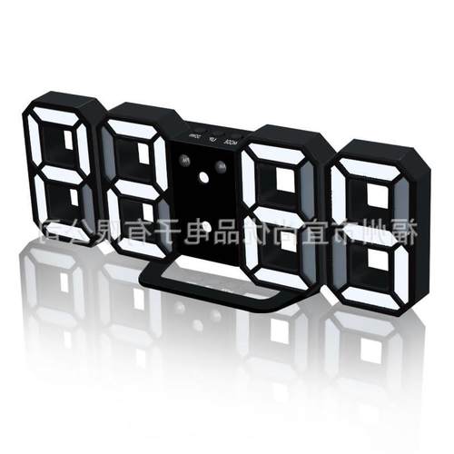 3D LED digital clock electronic alarm clock wall three-dimen