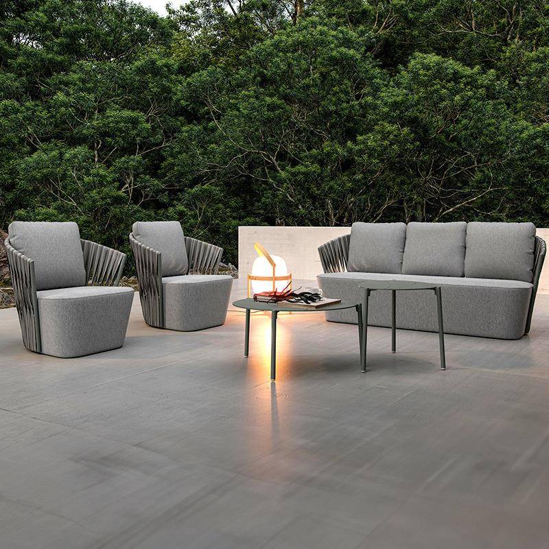 花定制发阳台庭院藤椅沙茶几组合藤编沙民宿园别墅户德克沙发外沙