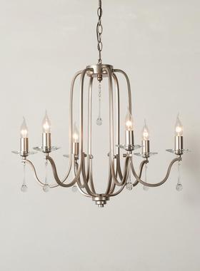 后房代客厅轻吊灯美式铁艺创意时尚水晶NGV现灯样板设计师灯奢具