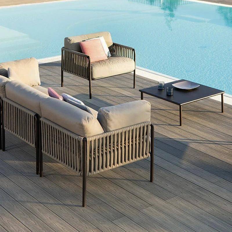 户发外藤沙单人防水防嗮北UP38外欧露天阳台别墅庭院酒店藤椅编室