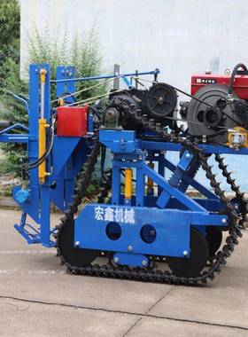 河南收大葱的机器履 带式 液压葱收大获机手扶式大姜大葱ZJN收获