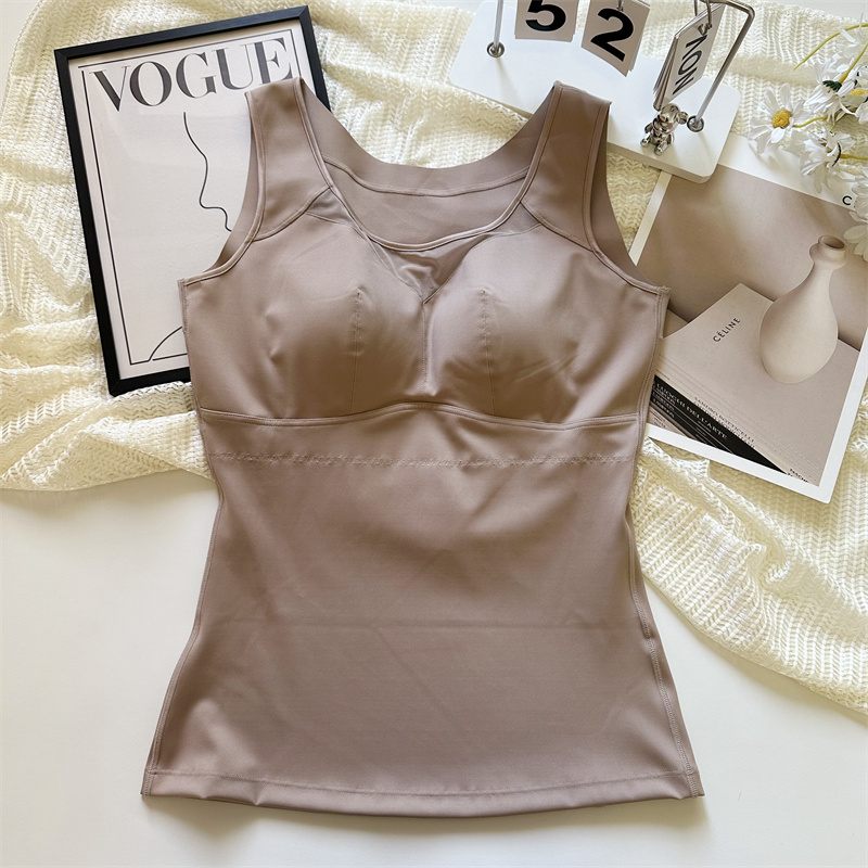 塑身背心免穿文胸收肚子磨毛保暖