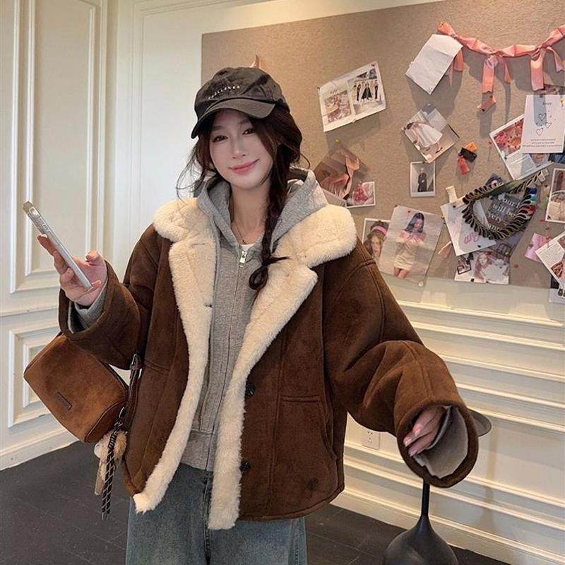 美拉德加绒加厚保暖宽松长袖外套连帽卫衣女2025冬季新款时尚套装,女装/女士精品,时尚套装,淘宝优惠券,粉丝福利购,淘宝优惠卷