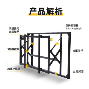 55寸壁挂式 拼接屏液压前维护支架46 加厚款 支架伸缩挂架可定制