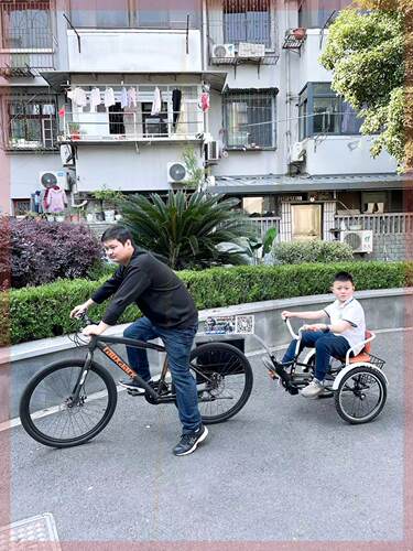 山地车拖挂儿童车亲子自行车共骑同骑母子车接送孩子遛娃溜娃拖车
