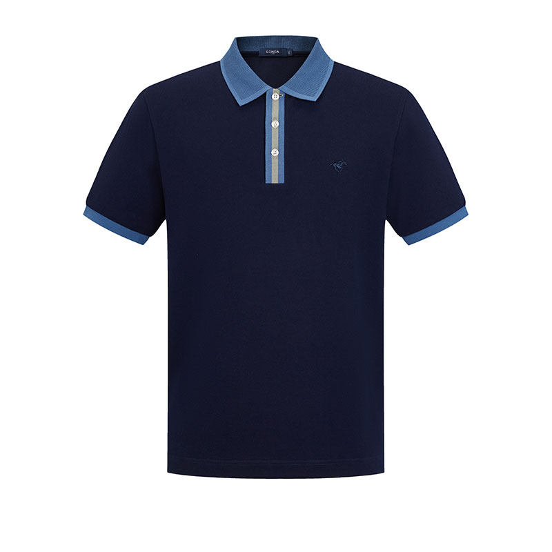 LONDA伦德马2025年春夏新款男士短袖T恤时尚休闲男装撞色翻领Polo
