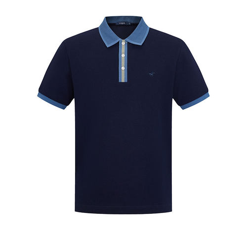 LONDA伦德马2025年春夏新款男士短袖T恤时尚休闲男装撞色翻领Polo