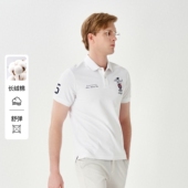 伦德马春夏新款 纯棉纯色刺绣半袖 男士 LONDA 商务短袖 polo衫 T恤衫