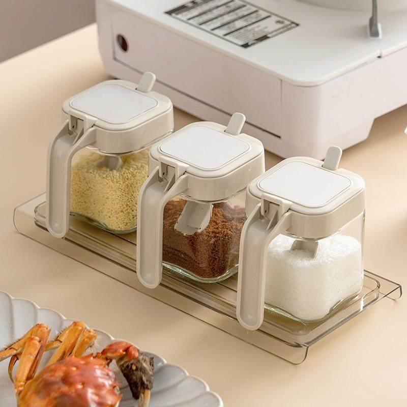 日本MUJIE家用玻璃调味罐套装味精调味盒厨房用品调味瓶罐调料盒,厨房/烹饪用具,调味瓶罐/调料研磨器,淘宝优惠券,粉丝福利购,淘宝优惠卷