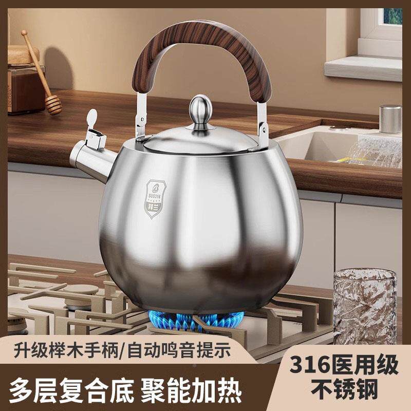 德国2631水不锈钢烧水壶169025新款家用燃气鸣笛大容量食品级瓦斯
