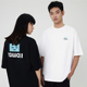 T恤男 撞色后背印花基础潮流情侣宽松纯棉圆领短袖 TGWALL 小方块