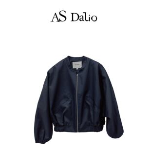 AS Dalio设计师品牌飞行员夹克女短款极简风外套