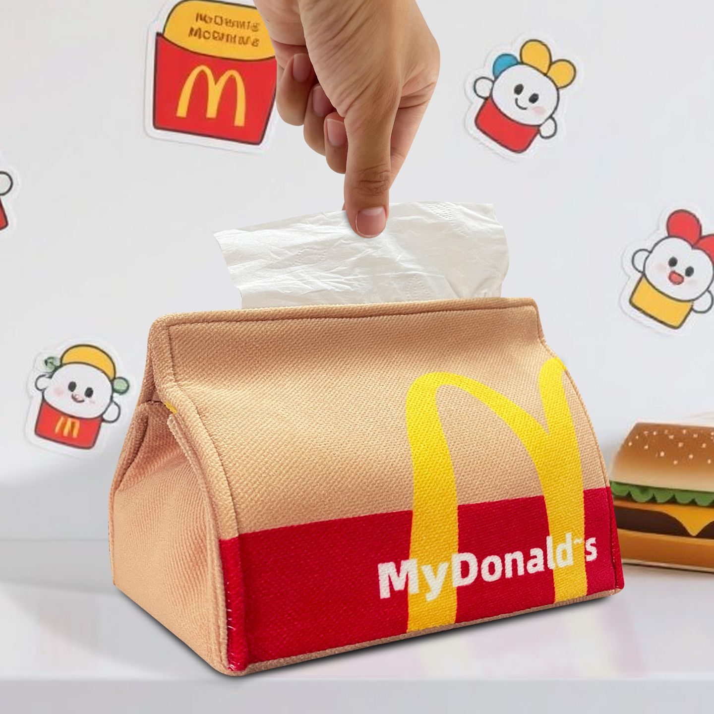 麦当当卡通布艺纸巾盒