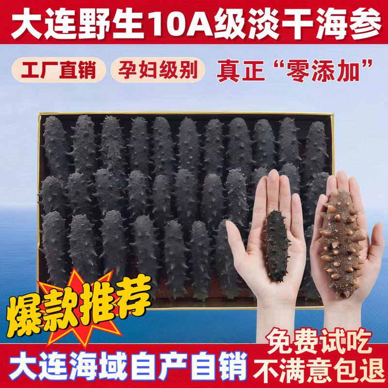 大连辽参底播深海干货淡干海参刺参长岛海参深海辽刺参礼盒顺丰
