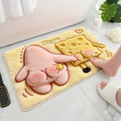 仿羊绒浴室门口吸水脚垫地毯