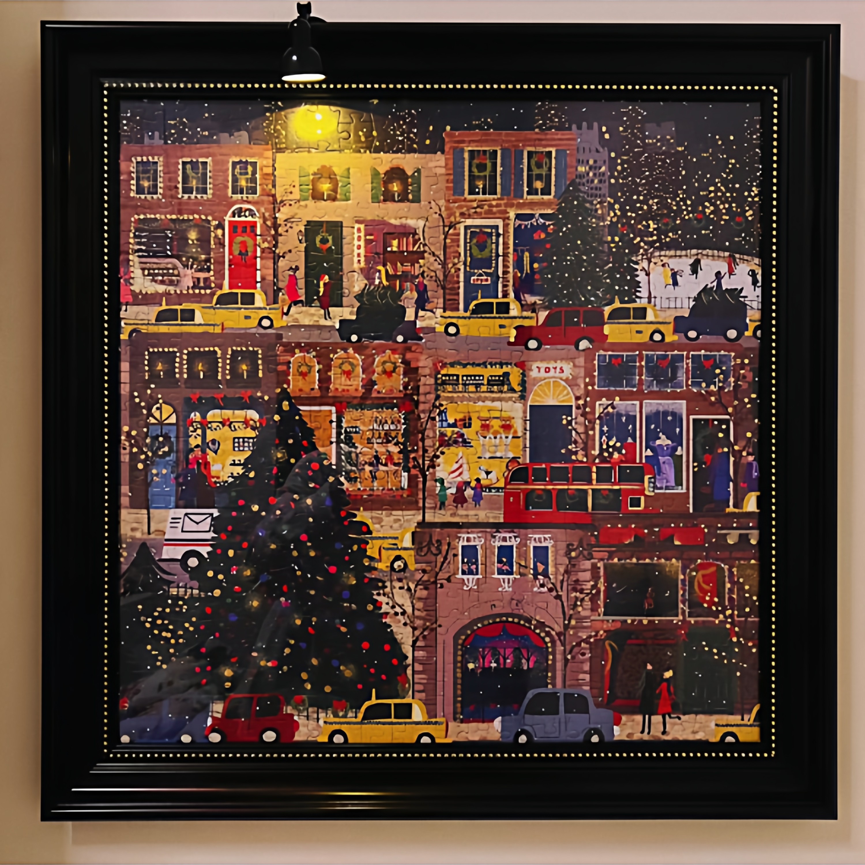 美国进口金箔正版Galison圣诞节冬灯拼图生日礼物成人版东灯相框