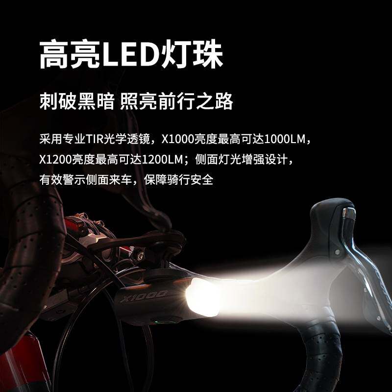 迈金迈极炫联名自行车前灯长续航强光夜骑山地公路单车灯骑行装备