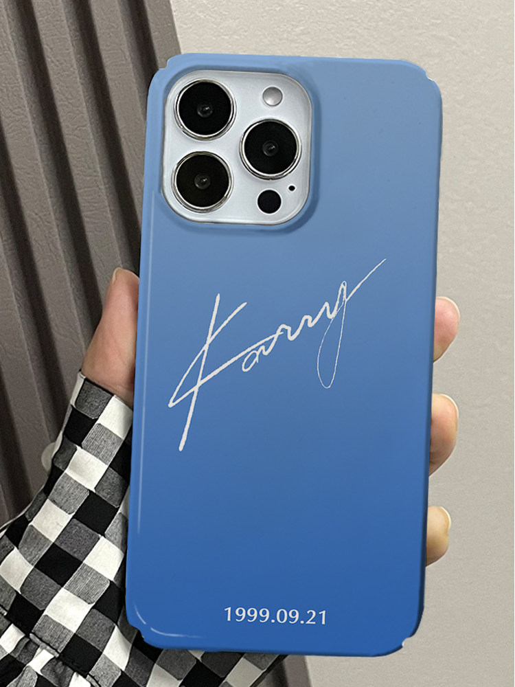 王俊凯同款菲林适用苹果14promax/13手机壳iphone12/11全包华为XR签名mini小众SE高级感小米viv
