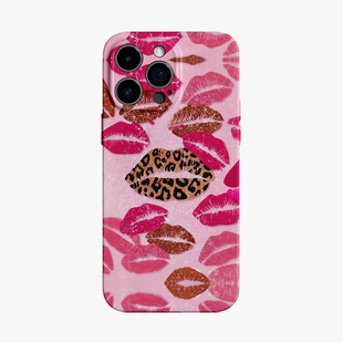 适用苹果16promax菲林手机壳华为puar80/70iphone15满屏唇印14mate60多巴胺reno13高级感12光面荣耀400pro