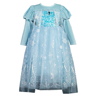 爱沙公主裙子新款女童爱莎连衣裙在逃迪士尼儿童艾莎生日礼服春秋