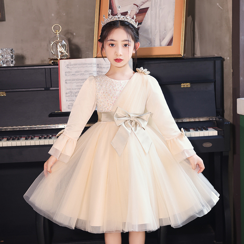 新款女童长袖公主连衣裙秋冬季