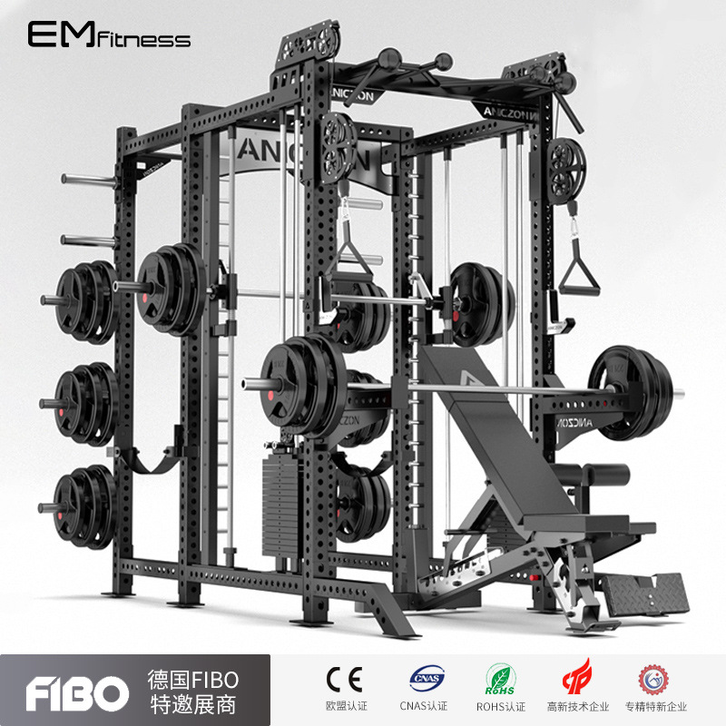 健身房史密斯机 商用飞鸟龙门架卧推深蹲架 室内综合训练健身器材