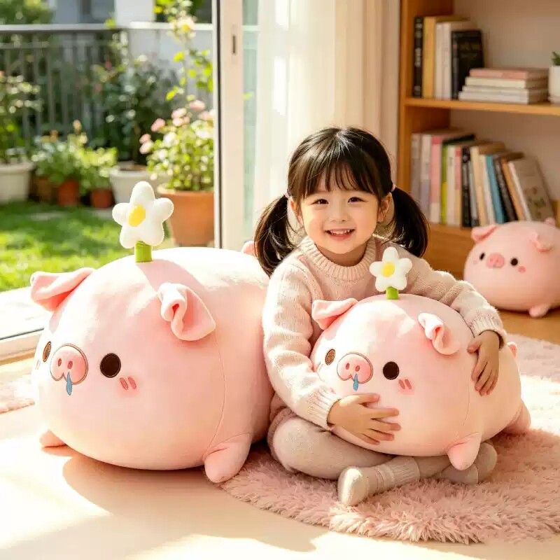 趴姿小猪猪玩偶抱枕毛绒玩具布偶娃娃公仔生日礼物送女生lo15