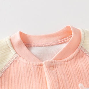 严选秋冬婴儿加绒连体衣牛奶绒保暖新生儿对开哈衣冬季 服饰儿童