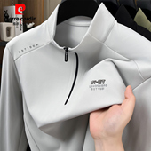 T恤中年秋装 皮尔卡丹男士 2025新款 半拉链春秋季 上衣套头 卫衣长袖