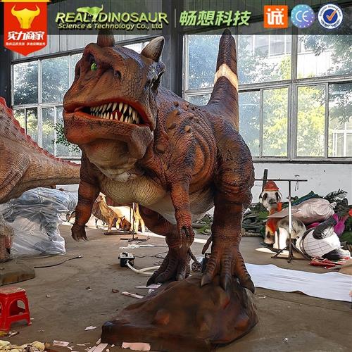 带动作的仿真恐龙模型户外大型恐龙机电模型霸王龙迅猛龙打斗