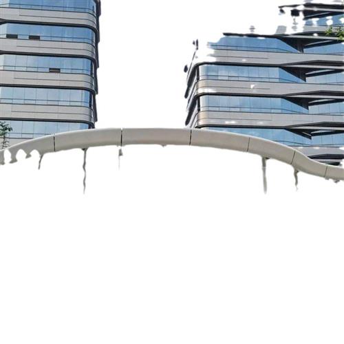 不锈钢门头小区入口门头大型不锈钢制作不锈钢风雨连廊扶梯框架